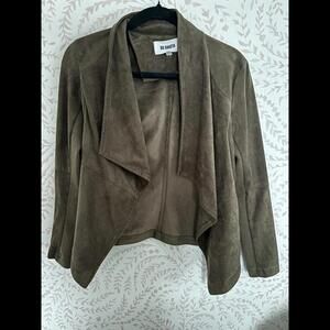 EUC BB Dakota Suede Jacket - XS Olive Green Open Cardigan